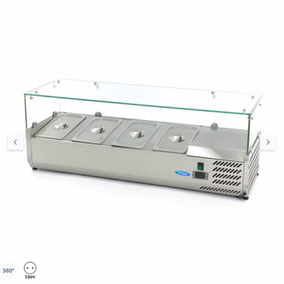  Ψυγείο προετοιμασίας πάγκου 120cm - Χωράει 4 x 1/3 GN